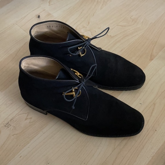 Gucci Black Suede Chukka Desert Booties 7 - Picture 6 of 7